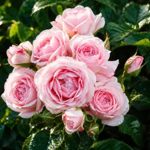 Pink Climbing Rose Bush Live Plant – Fragrant Flower for Garden, 4-6 Inc Tall - Image 1