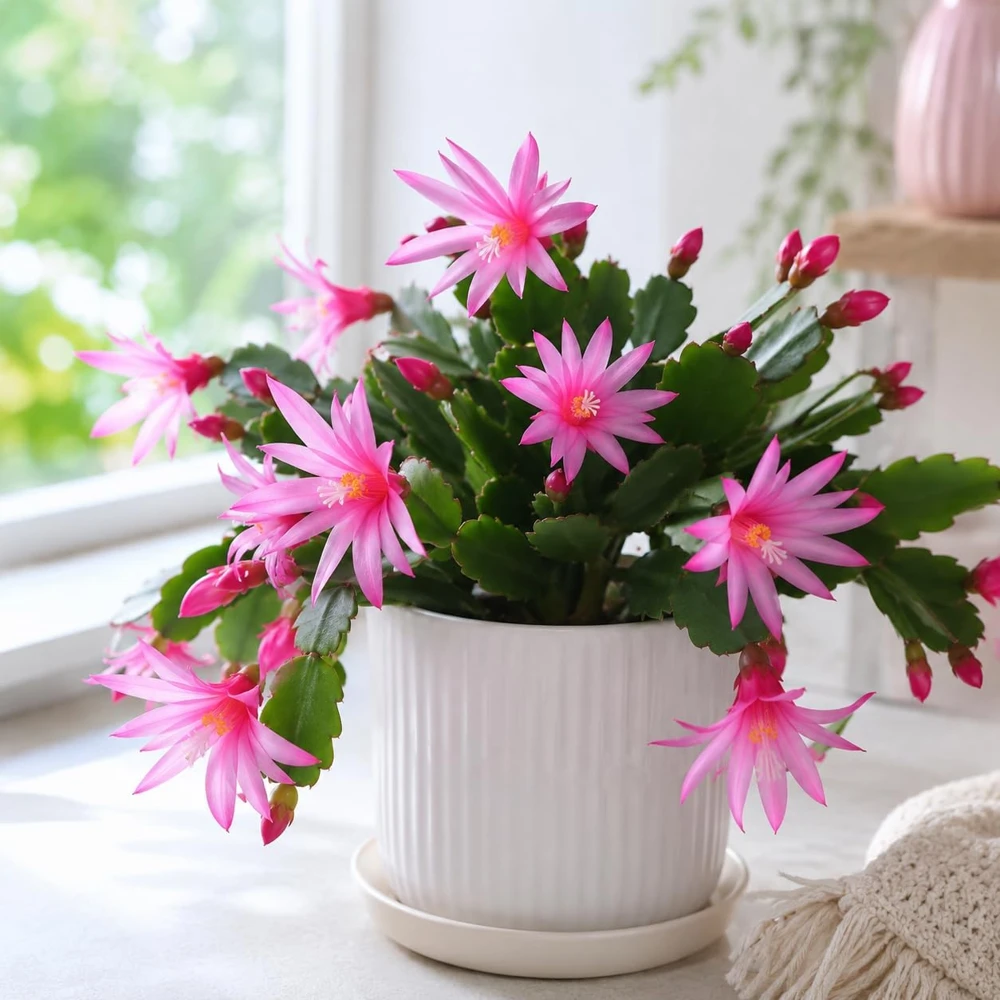 Pink Easter Cactus Live Plant – 4-8 Inch Tall Spring Cactus Houseplant, No Pot - Image 3