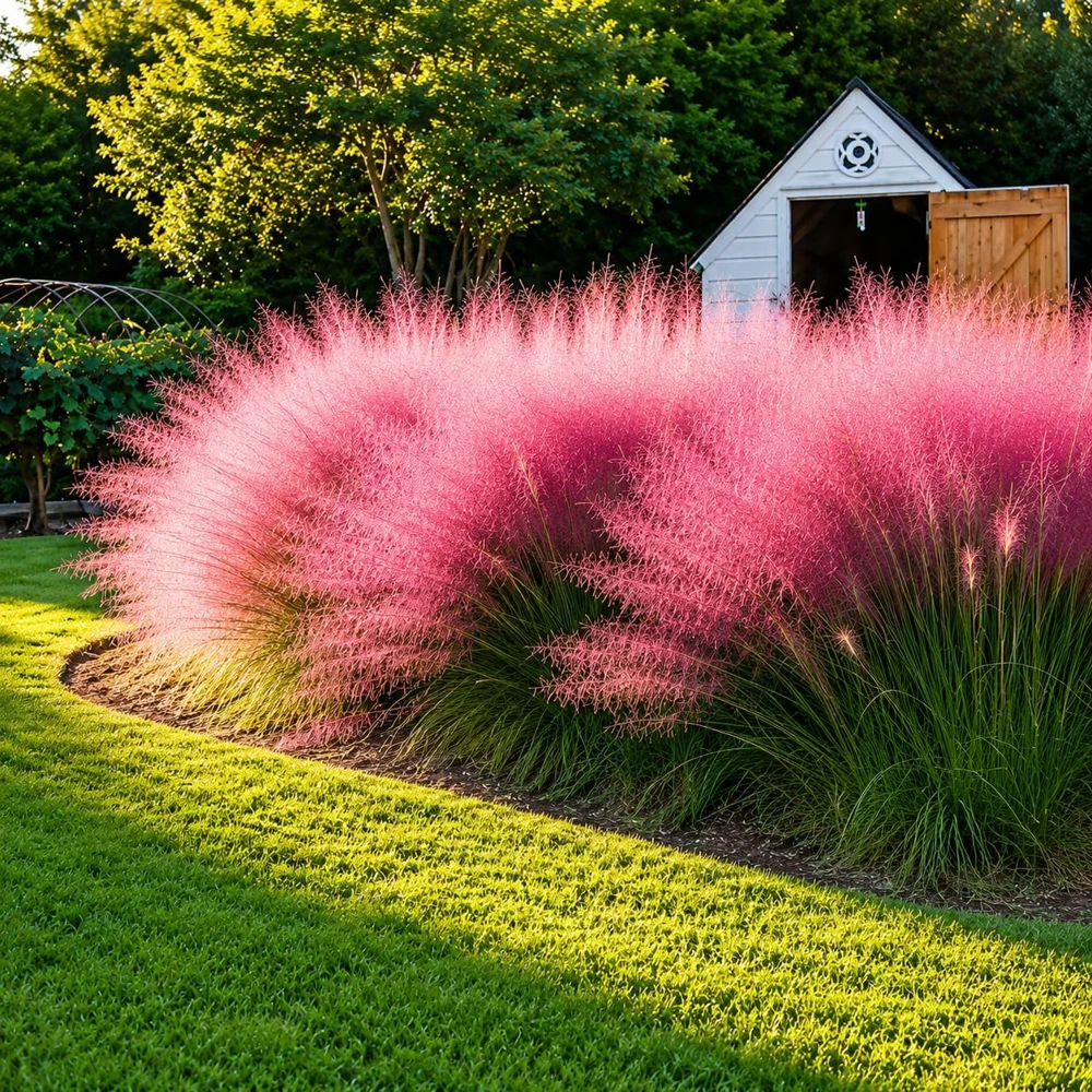 Pink Muhly Grass Plants 2-Pack, Ornamental Perennial Grass, 4-8 Inch Tall, Outdoor - Image 3