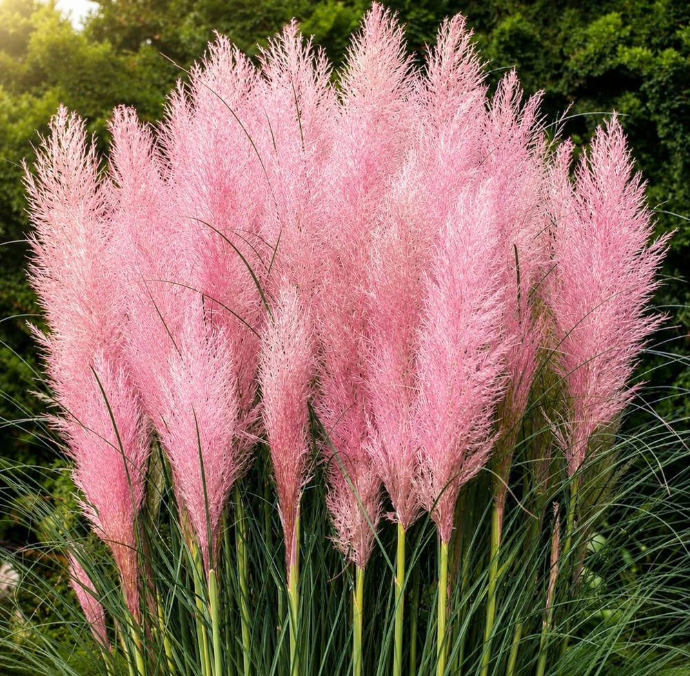Pink Pampas Grass Live Plant - Cortaderia, Perennial, 4-8 Inch Tall - Image 3