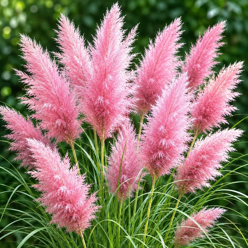 Pink Pampas Grass Live Plant - Set of 2, 4-8 Inch Tall, Perennial Outdoor Grasses - Image 3