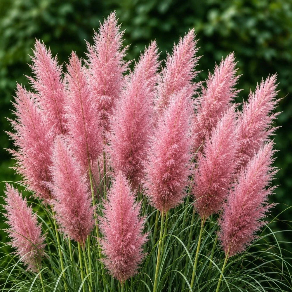 Pink Pampas Grass Live Plant - Set of 2, 4-8 Inch Tall, Perennial Outdoor Grasses - Image 5