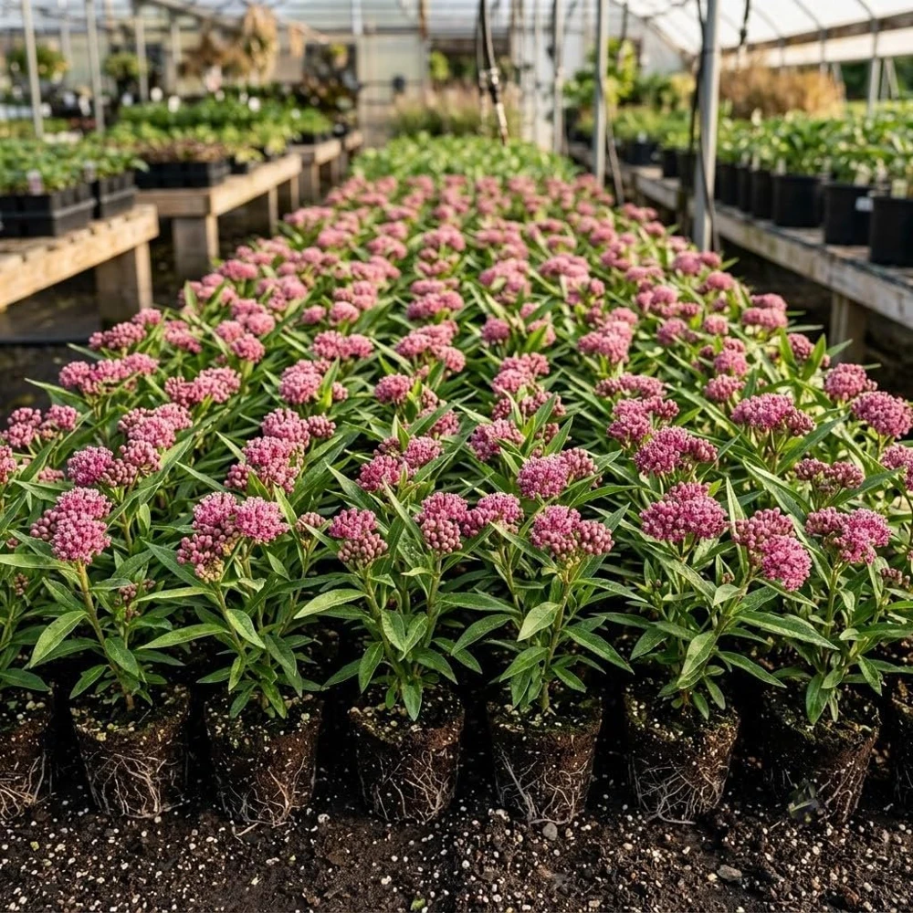 Pink Swamp Milkweed Plants Live – Set of 4 – Perennial Flowers – 4-8 Inch Tall - Image 1