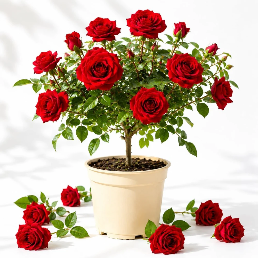 Red Don Juan Climbing Rose Plant - Fragrant Live Bush, 4-6 Inch Tall - Image 1