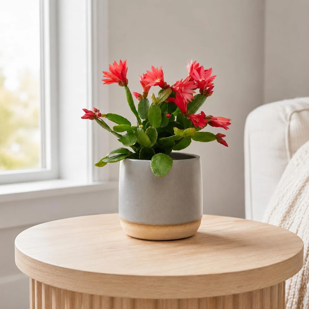Red Easter Cactus Live Plant Set, 4-8 Inch Tall, Spring Blooming Houseplant, No Pot - Image 6