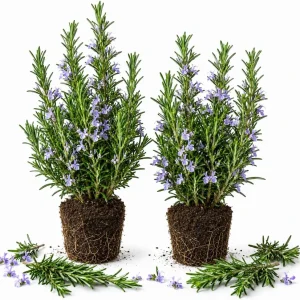 Set of 2 ARP Rosemary Live Plants – 4-7 Inch Herb Starter Plants for Outdoor - Image 1