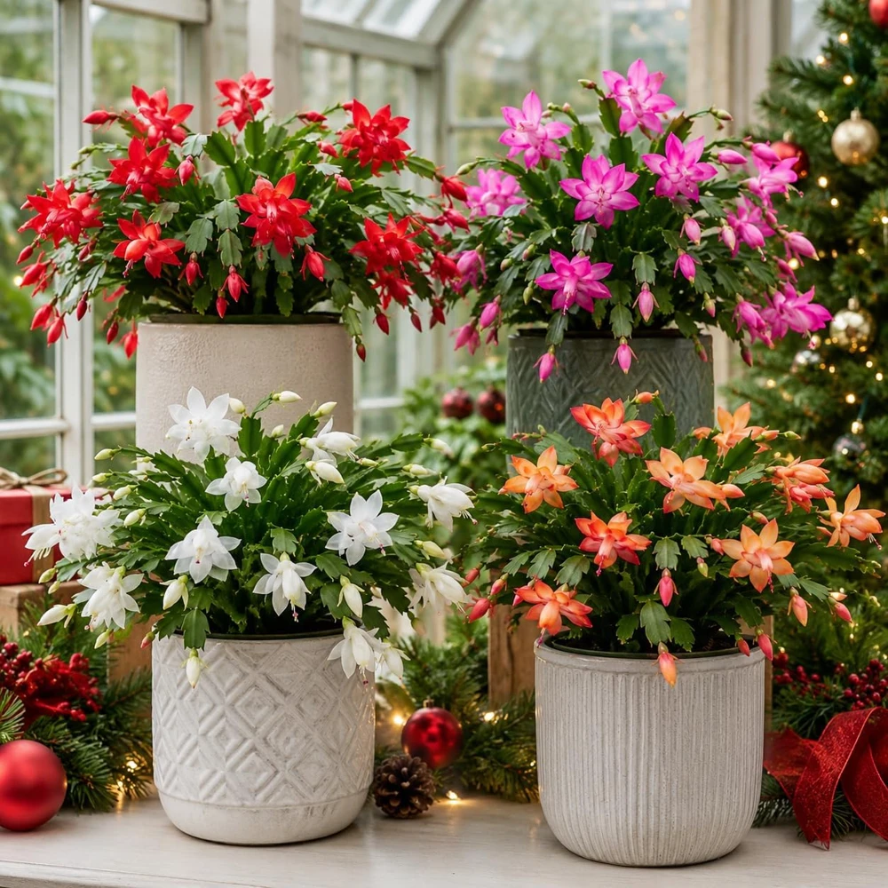 Set of 2 Christmas Cactus Live Plants, Thanksgiving Cactus, 4-8 Inch Tall - Image 6