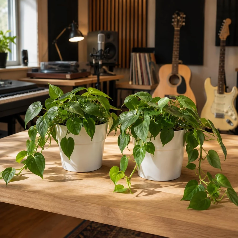 Set of 2 Heartleaf Philodendron Live Plants, 5-8 Inch Tall, 4 Inch Pot - Image 1