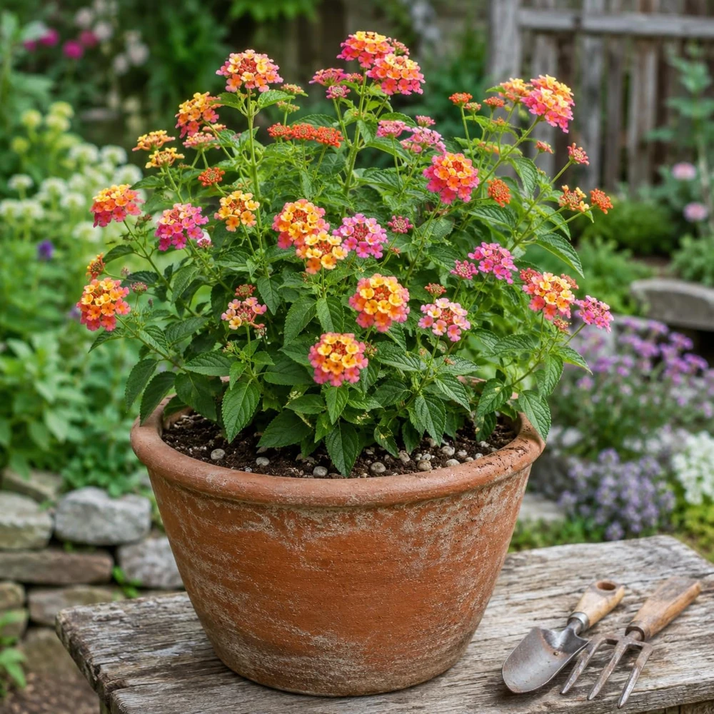 Set of 2 Lantana Live Plants Pink Yellow, 4-7 Inches Tall, Outdoor Garden Shrub - Image 2