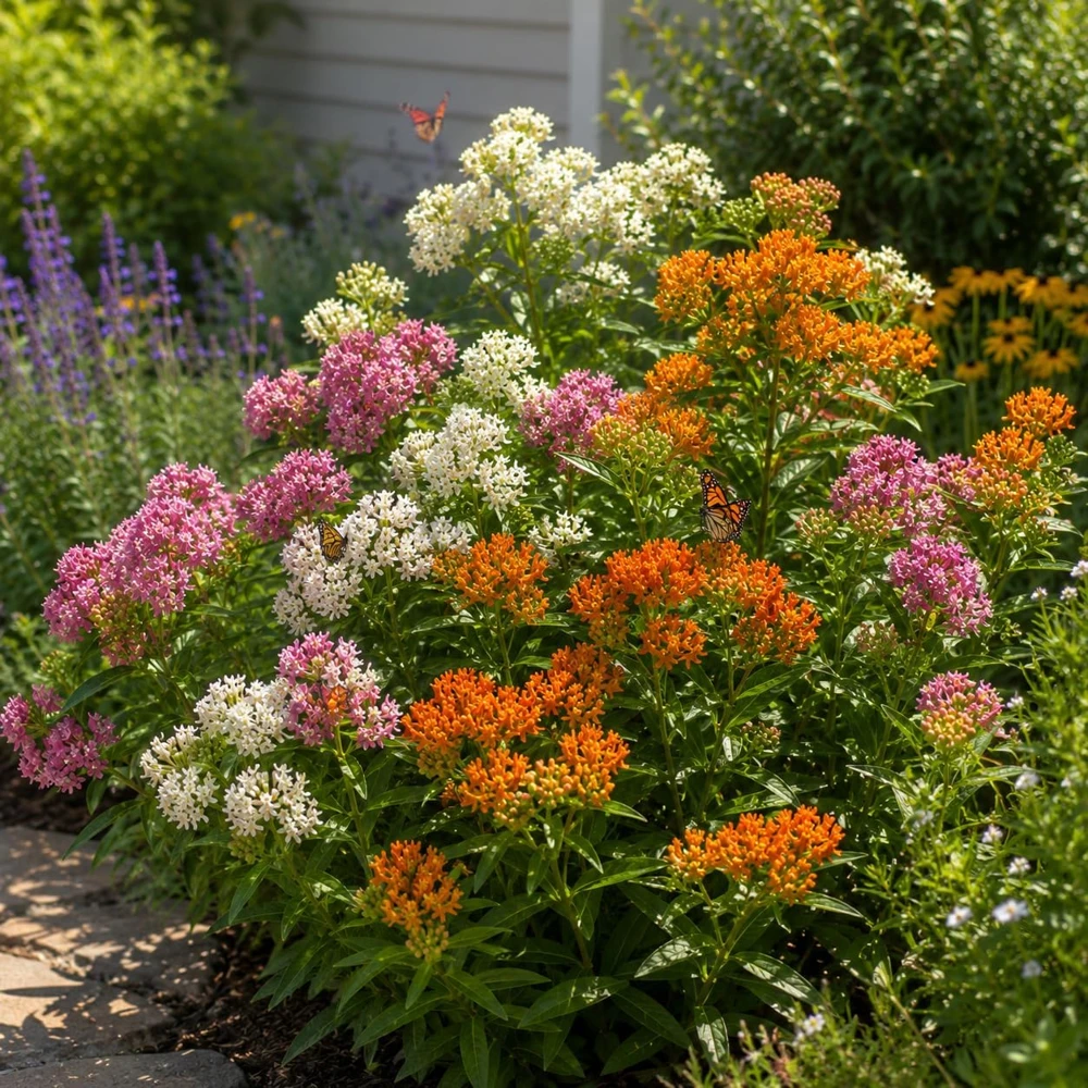 Set of 2 Milkweed Live Plants, Asclepias Tuberosa Starter Plants 4-7 Inch Tall, Perennial for Butterflies - Image 2