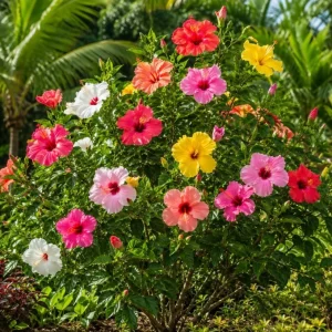 Set of 2 Mixed Hardy Hibiscus Live Plants, 4-7 Inches Tall, Perennial Flowering Shrubs for Outdoor Gardens - Image 2