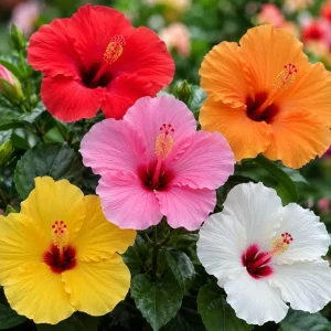 Set of 2 Mixed Hardy Hibiscus Live Plants, 4-7 Inches Tall, Perennial Flowering Shrubs for Outdoor Gardens - Image 3