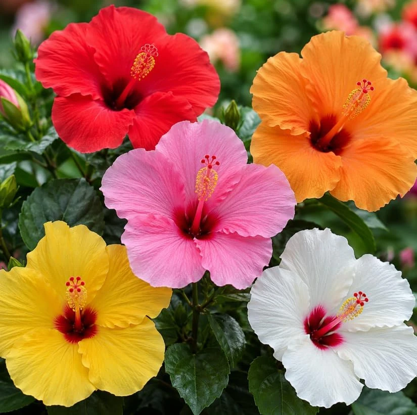 Set of 2 Mixed Hardy Hibiscus Live Plants, 4-7 Inches Tall, Perennial Flowering Shrubs for Outdoor Gardens - Image 3