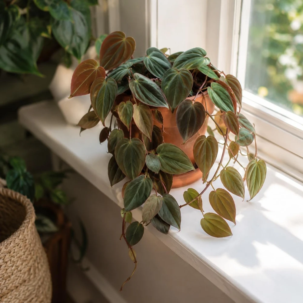 Set of 2 Philodendron Micans Live Plants, Velvet Leaf Houseplants, 5-8" Tall in 4" Pots - Image 3