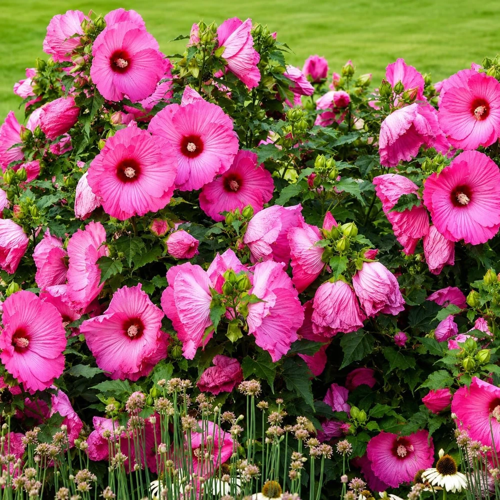 Set of 2 Pink Hibiscus Plants Live, Rose Hibiscus Flower Shrub, 4-8 Inch Tall - Image 3