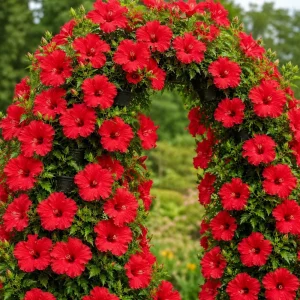 Set of 2 Red Hibiscus Live Plants – Red Flowering Tropical Shrub – 4-8 Inch Tall – Outdoor - Image 1