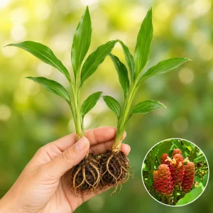 Set of 2 Shampoo Ginger Live Plants, Zingiber Zerumbet, 4-8 Inch Tall, Outdoor - Image 2