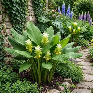 Set of 2 Yellow Turmeric Live Plants, 4-7 Inch Starter Herb for Garden & Patio - Image 3