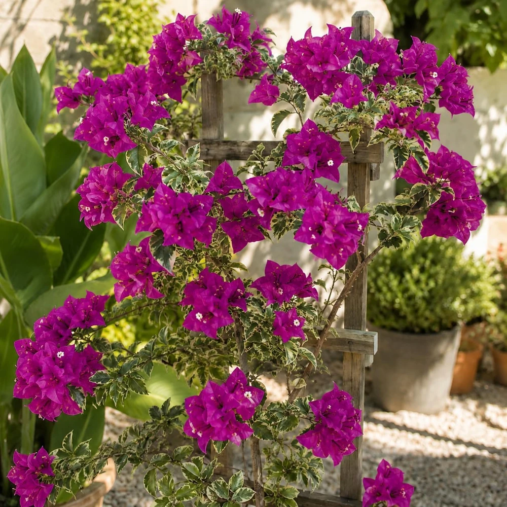 Set of 3 Blueberry Ice Bougainvillea Live Plants, 4-7 Inches, Flowering Vine - Image 2