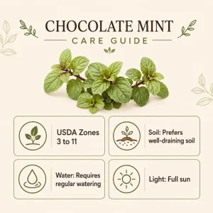 Set of 3 Chocolate Mint Live Plants, 4-7 Inches Tall, Rooted Herb for Indoor & Outdoor - Image 5