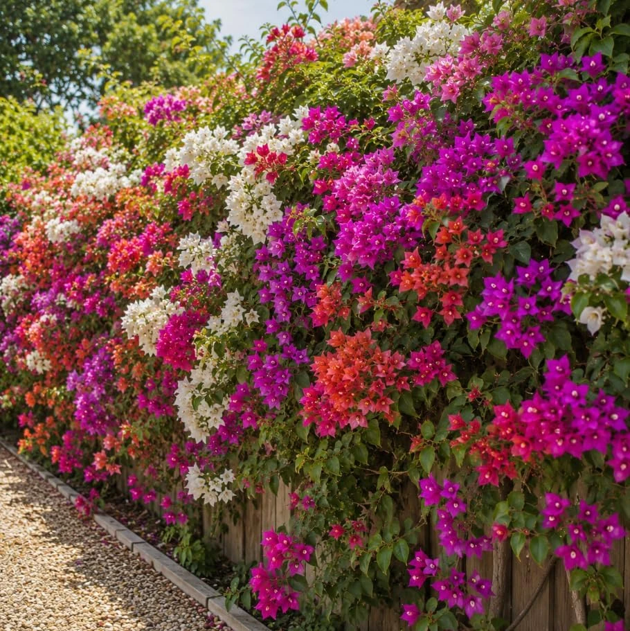 Set of 3 Mixed Bougainvillea Live Plants, 4-7 Inches Tall, Outdoor Flowering Vines - Image 2