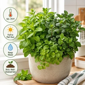 Set of 3 Random Mint Live Plants, Culinary Herb Starter Plants, 4-7 Inch Tall, Indoor/Outdoor Garden - Image 3