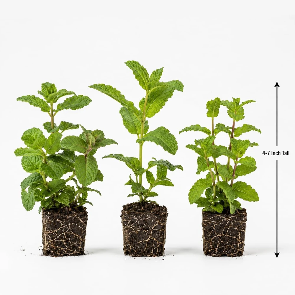 Set of 3 Random Mint Live Plants, Culinary Herb Starter Plants, 4-7 Inch Tall, Indoor/Outdoor Garden - Image 5