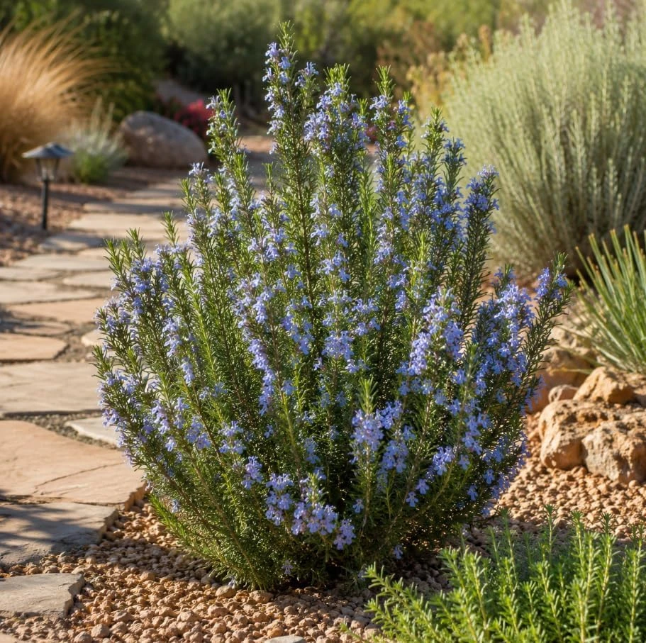 Set of 3 Rosemary Live Plants, 4-6 Inch Tall Blue Rosemary Starter Plants, Outdoor Herb Shrub - Image 2