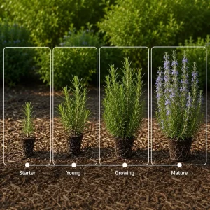 Set of 3 Rosemary Live Plants, 4-6 Inch Tall Blue Rosemary Starter Plants, Outdoor Herb Shrub - Image 6