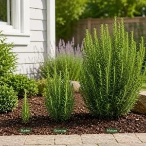 Set of 4 Rosemary Live Plants, 4-7 Inch Herb Starter Plants for Outdoor Growing - Image 6