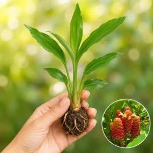 Shampoo Ginger Live Plant – Zingiber Zerumbet – Red Ginger Lily – 4-8 Inch Tall - Image 2