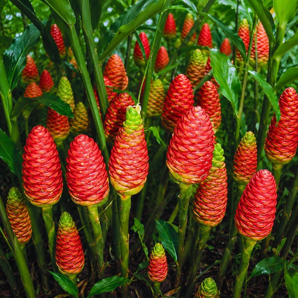 Shampoo Ginger Live Plant – Zingiber Zerumbet – Red Ginger Lily – 4-8 Inch Tall - Image 3