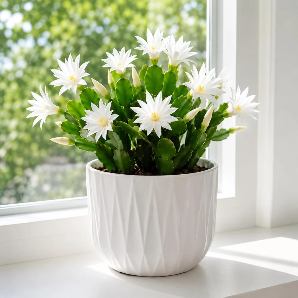 White Easter Cactus Live Plant – Spring Houseplant – 4-8 Inch Tall - Image 6