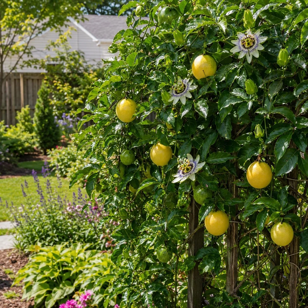 Yellow Passionfruit Live Plant, 4-7 Inch Starter Vine, Tropical Vine - Image 2