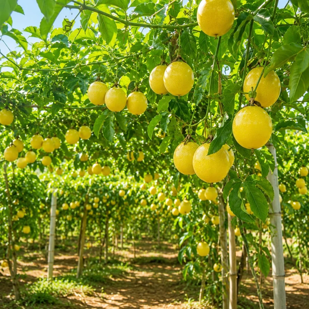 Yellow Passionfruit Live Plant - Sweet Fruit Vine for Home Garden, 4-8 Inch Tall - Image 3