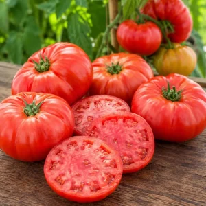 2 Beefsteak Tomato Live Plants in 1 Pot, 4-6 Inches Tall - Large Slicing Tomato Starter for Garden, Patio & Containers - Image 3