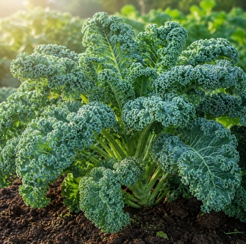 2 Dwarf Blue Kale Live Plants in 4 Inch Pot, 3-6 Inches Tall, Vegetable Starter for Gardens - Image 2