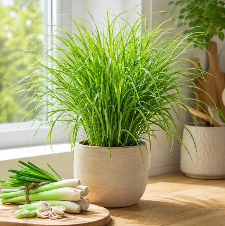 2 Lemongrass Live Plants – 4-6 Inch Tall Fragrant Herb for Containers & Outdoors - Image 3