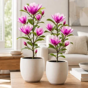 Ann Magnolia Tree Live Plants, Set of 2, 2.5 Inch Pot, Fragrant Flowering Bush, 5-10 Inches Tall, Outdoor - Image 1