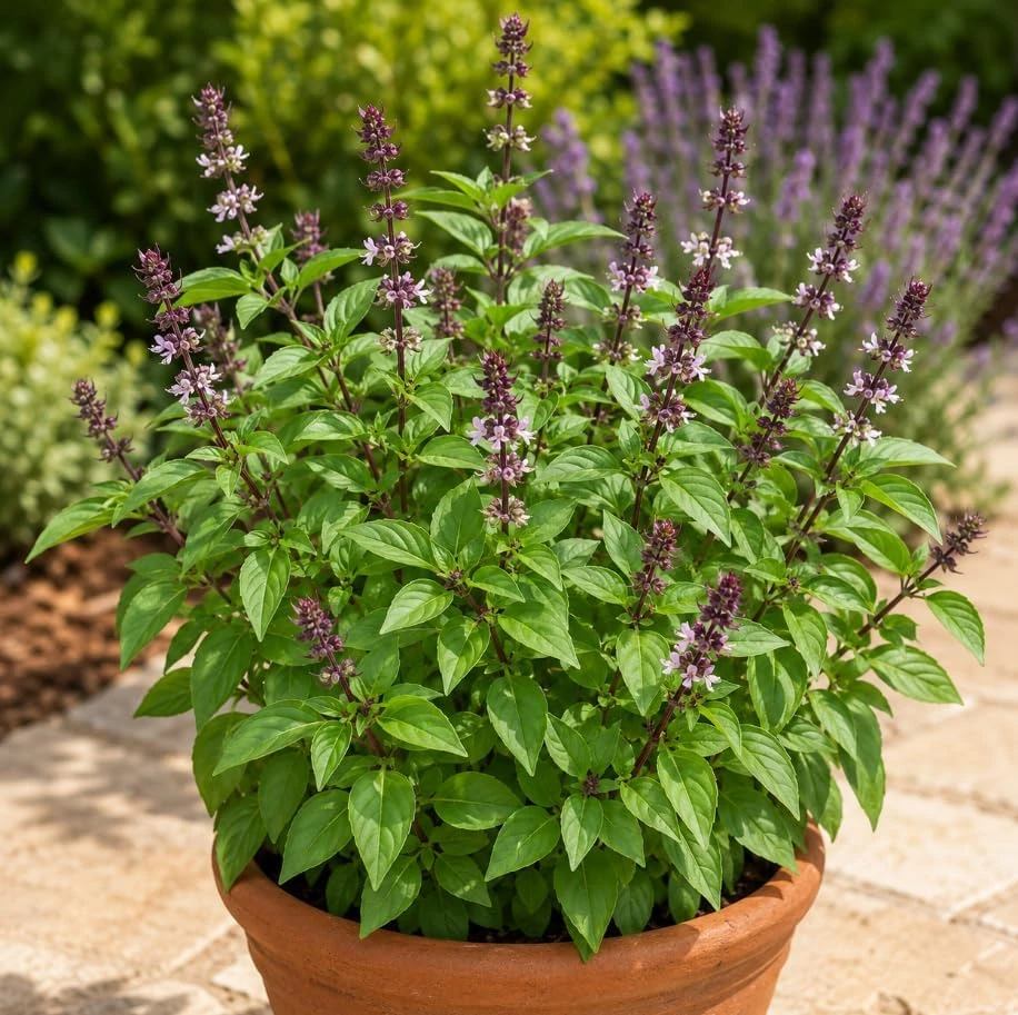Basil Live Plant - 2 Plants, 4 Inch Pot, 3-5 Inches Tall - Culinary Herb - Image 3