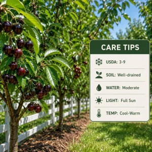 Black Cherry Live Plant - Sweet Fruit Tree, 6-12 Inch, Quart Pot, Outdoor - Image 4