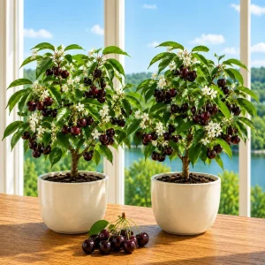Black Cherry Live Plant - Sweet Fruit Tree, 6-12 Inch, Quart Pot, Outdoor - Image 5