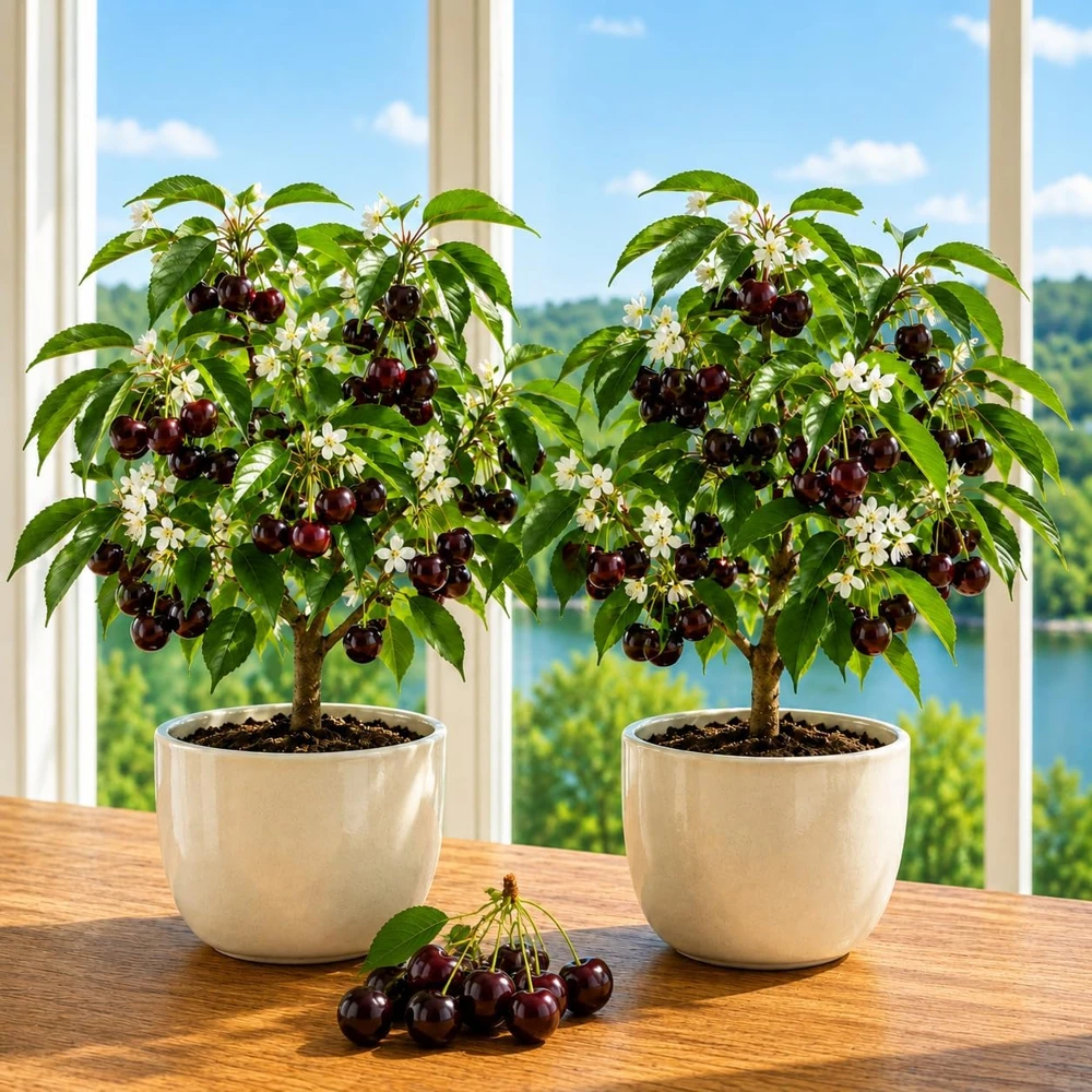 Black Cherry Live Plant - Sweet Fruit Tree, 6-12 Inch, Quart Pot, Outdoor - Image 5