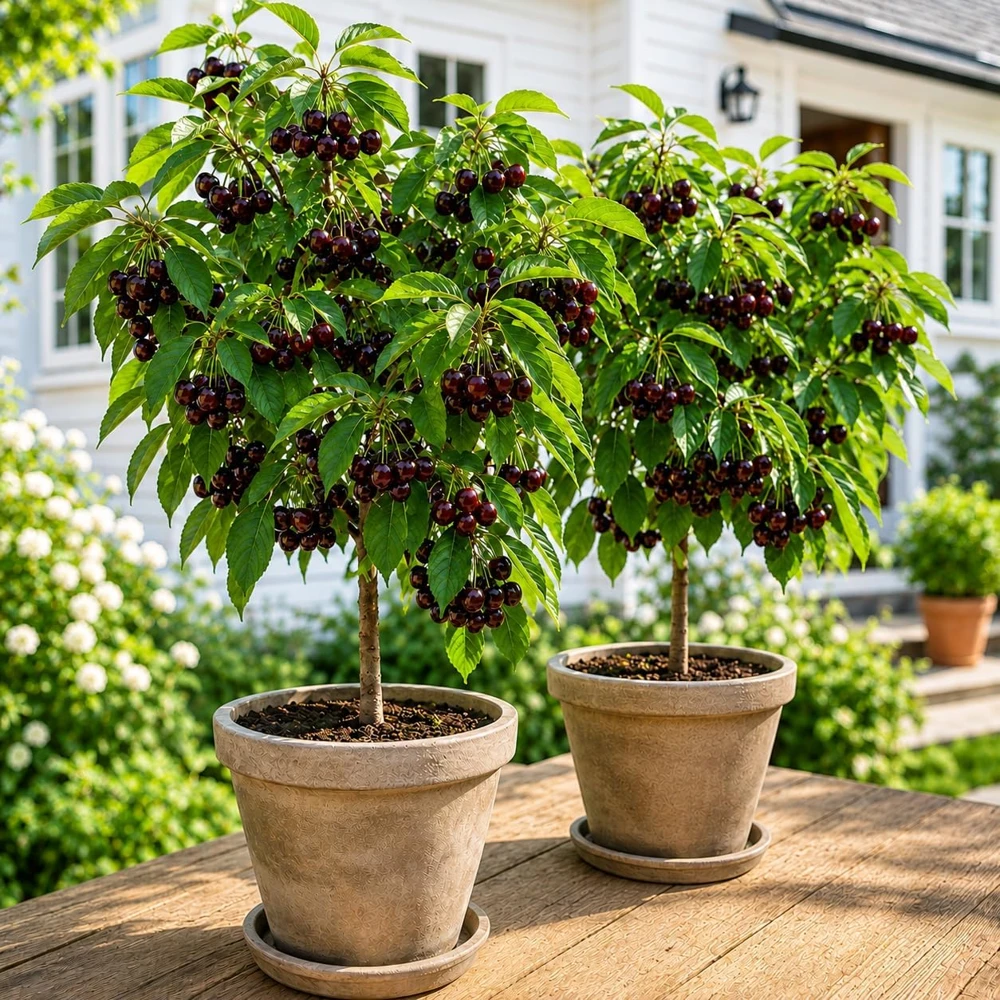 Black Cherry Live Plant - Sweet Fruit Tree, 6-12 Inch, Quart Pot, Outdoor - Image 7
