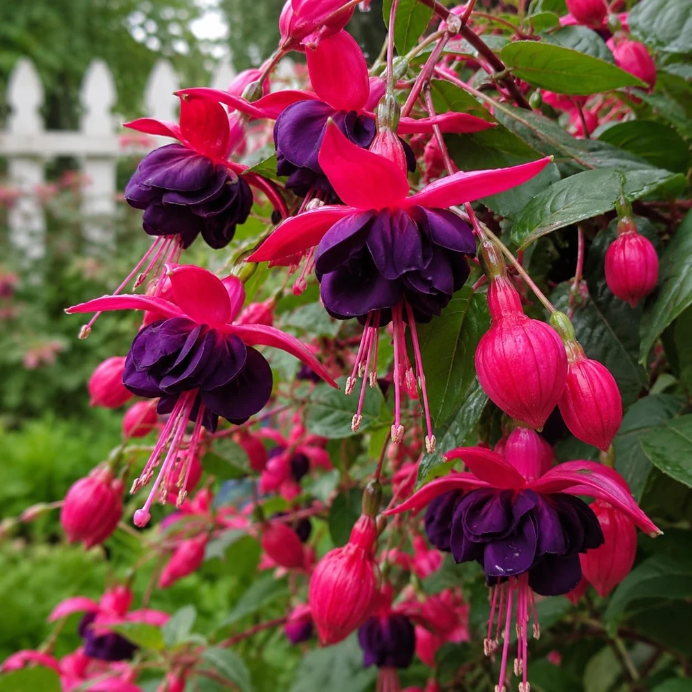 Black Fuchsia Live Plant - 4-6 inch Tall, 5 Inch Pot, Unique Dark Blooms - Image 3