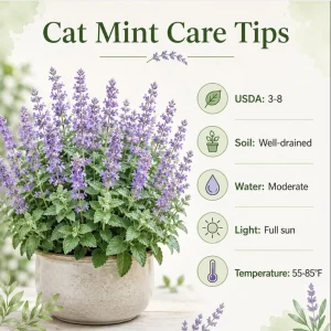 Blue Catmint Live Plant - Fragrant Perennial Herb, 2-4 Inch Tall - Image 6