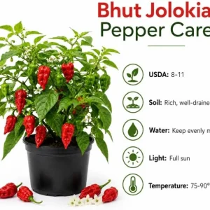 Carolina Reaper Live Pepper Plant 3-6 Inches Tall - Hot Chili Starter for Outdoor Garden - Image 5