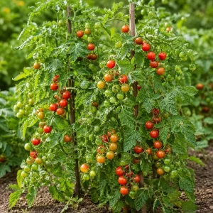 Cherry Tomato Live Plants, 2-Pack, 4-6 Inches Tall, 4 Inch Pot, Outdoor Vegetable Starter Plants - Image 2
