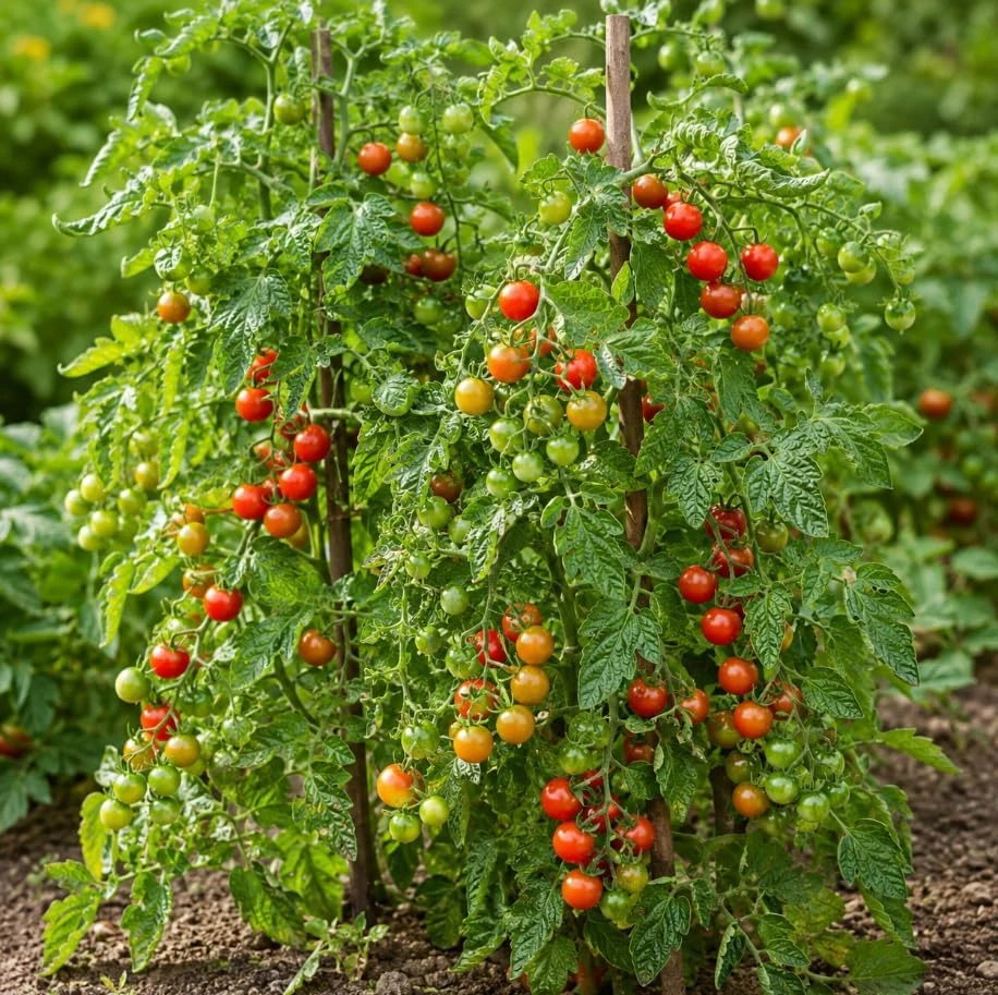 Cherry Tomato Live Plants, 2-Pack, 4-6 Inches Tall, 4 Inch Pot, Outdoor Vegetable Starter Plants - Image 2