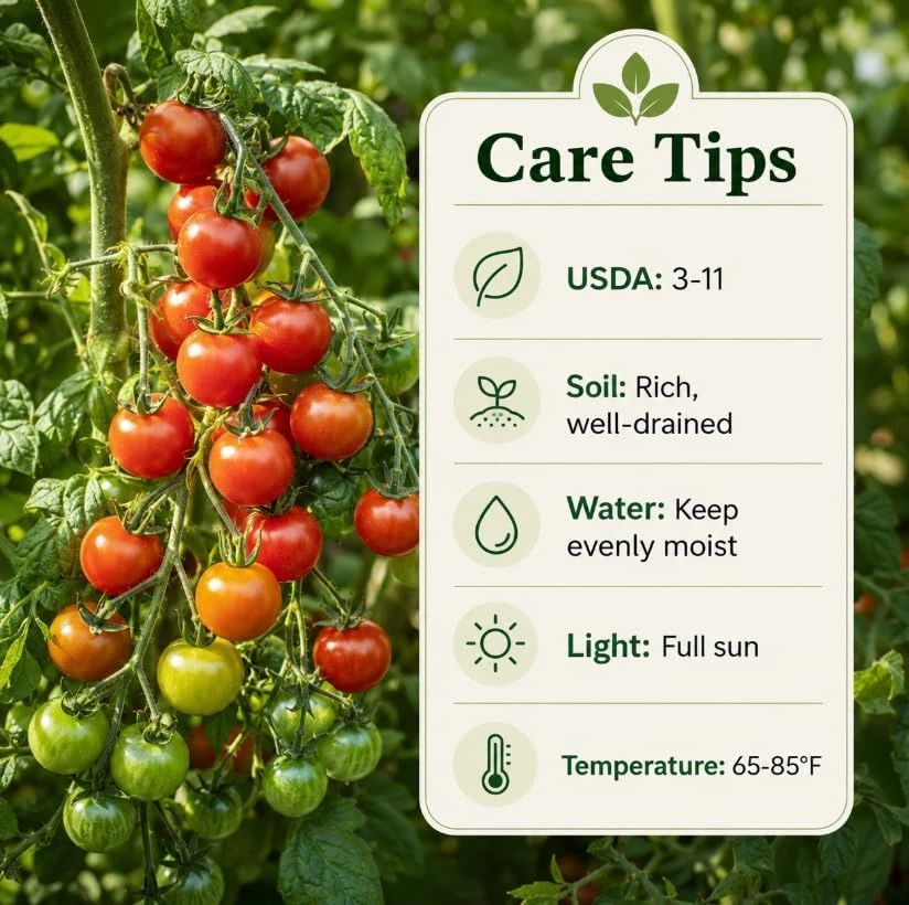 Cherry Tomato Live Plants, 2-Pack, 4-6 Inches Tall, 4 Inch Pot, Outdoor Vegetable Starter Plants - Image 5
